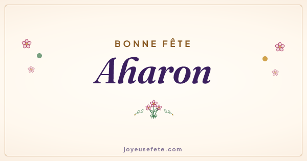 Image « Bonne fête Aharon » au format large
