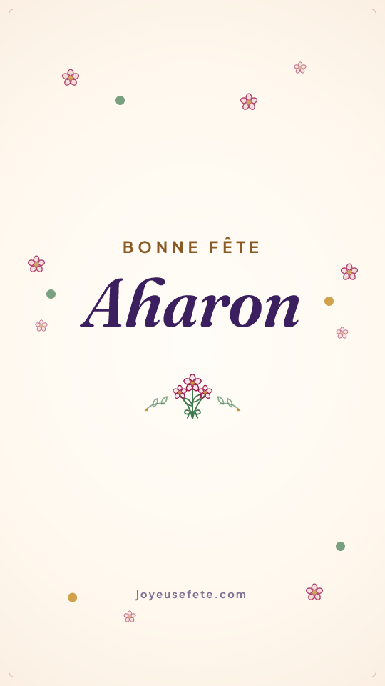 Image « Bonne fête Aharon » au format story