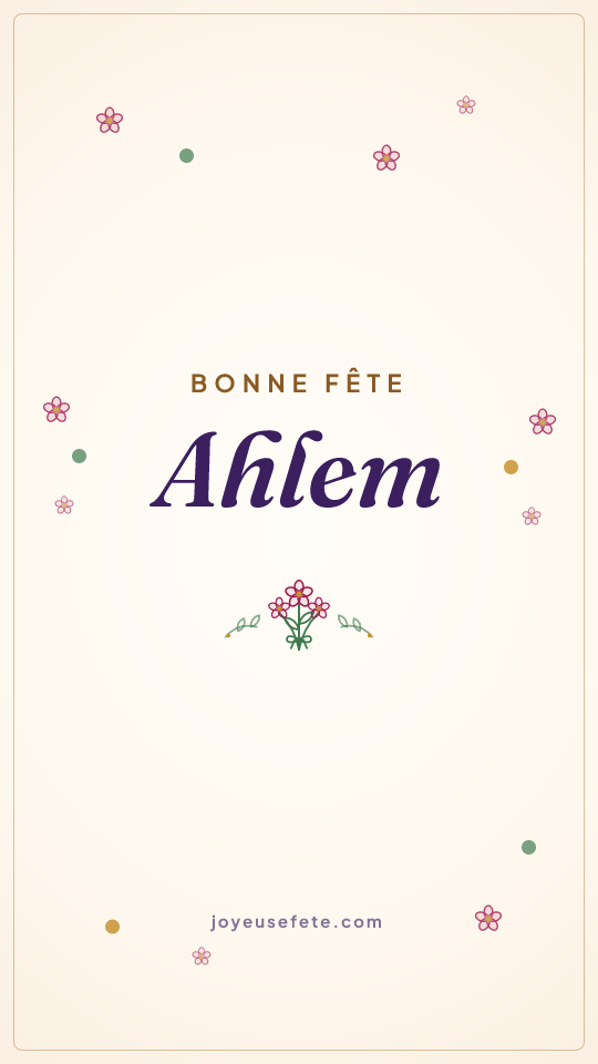 Image « Bonne fête Ahlem » au format story