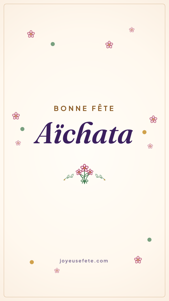 Image « Bonne fête Aïchata » au format story