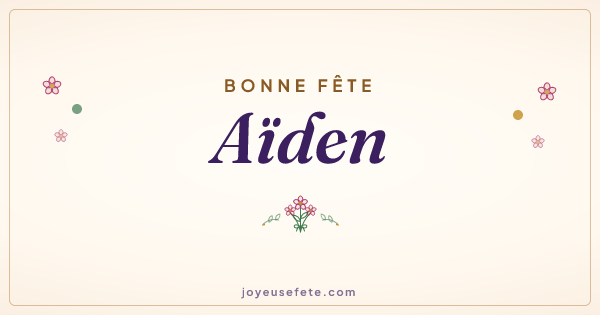 Image « Bonne fête Aïden » au format large