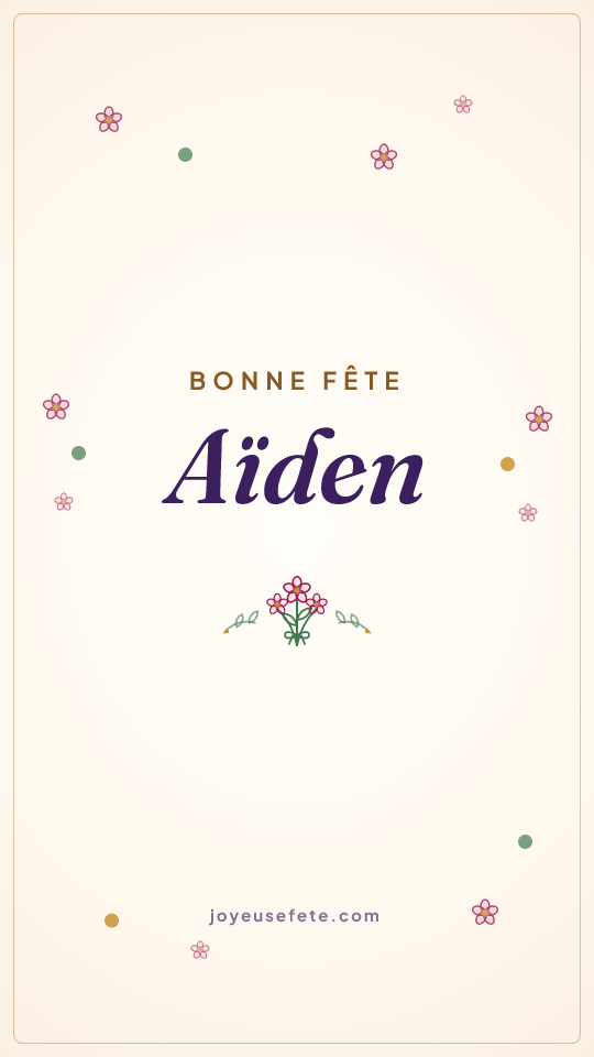 Image « Bonne fête Aïden » au format story
