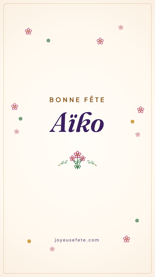 Image « Bonne fête Aïko » au format story