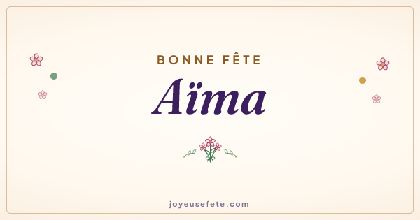 Image « Bonne fête Aïma » au format large
