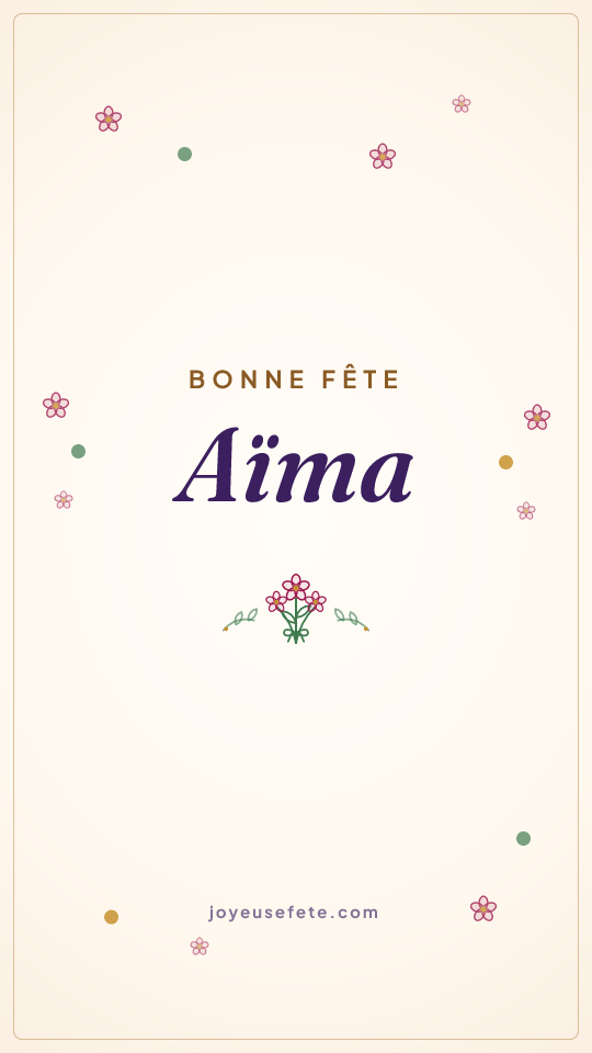 Image « Bonne fête Aïma » au format story