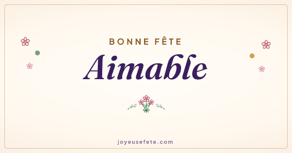 Image « Bonne fête Aimable » au format large