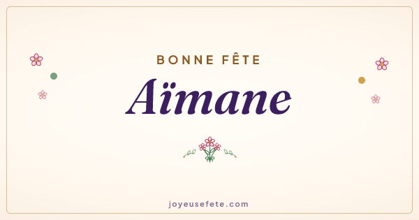 Image « Bonne fête Aïmane » au format large