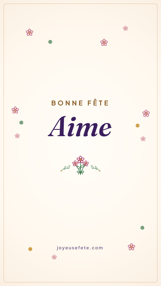 Image « Bonne fête Aime » au format story