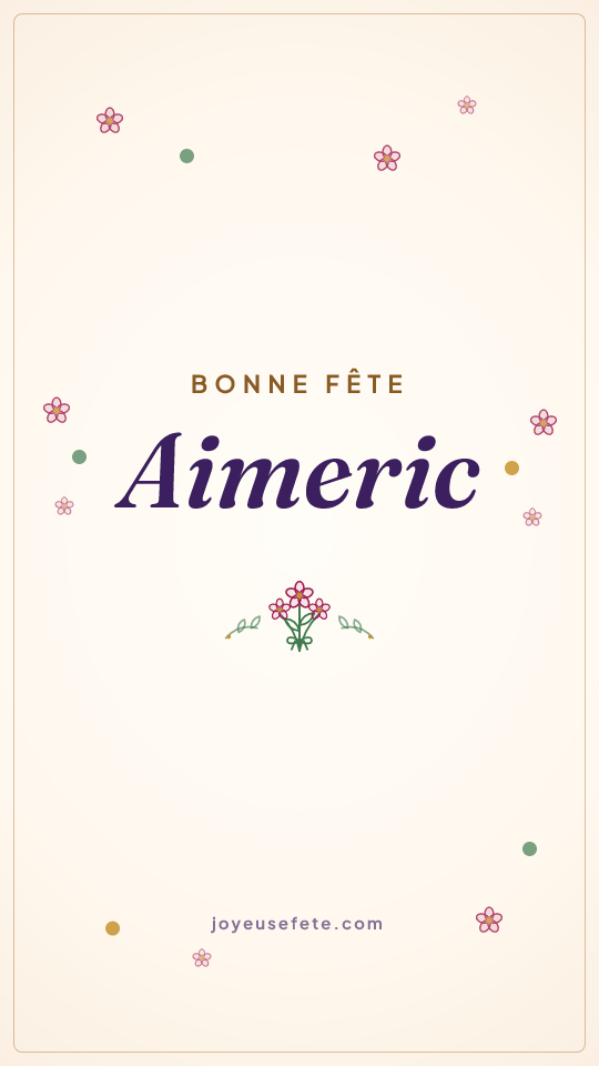 Image « Bonne fête Aimeric » au format story