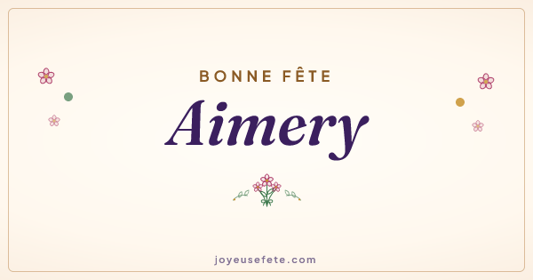 Image « Bonne fête Aimery » au format large