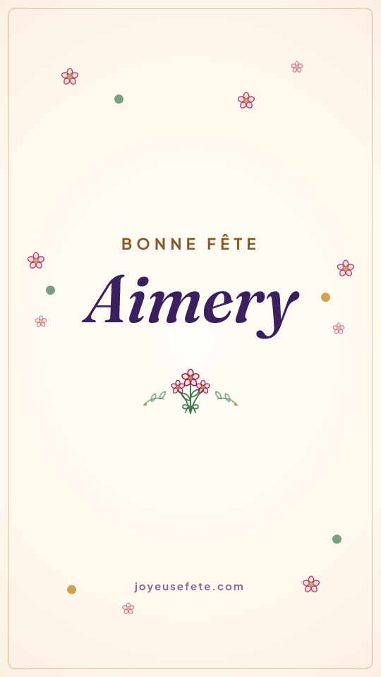 Image « Bonne fête Aimery » au format story