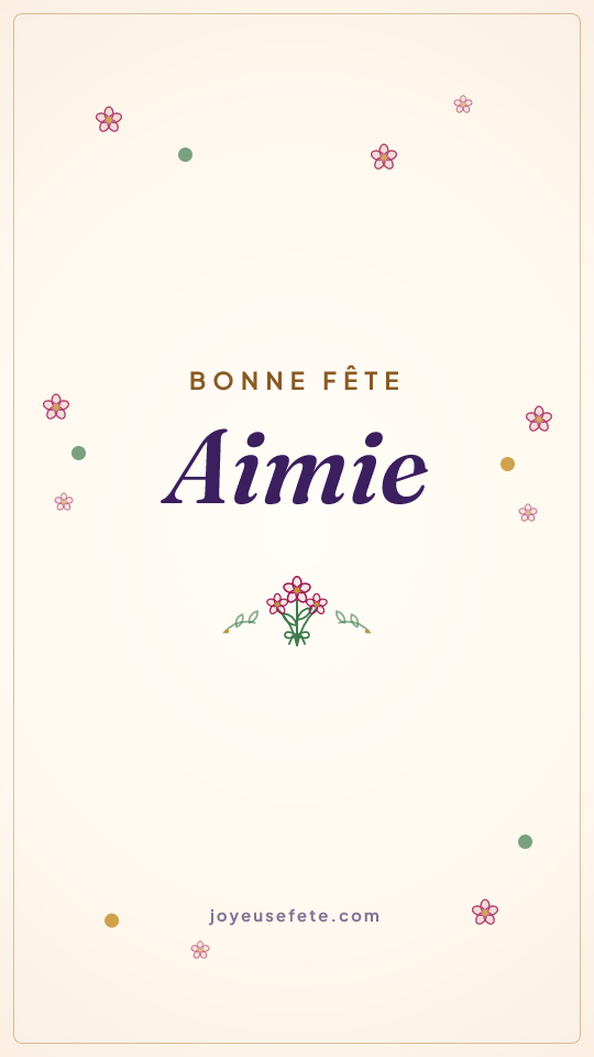 Image « Bonne fête Aimie » au format story