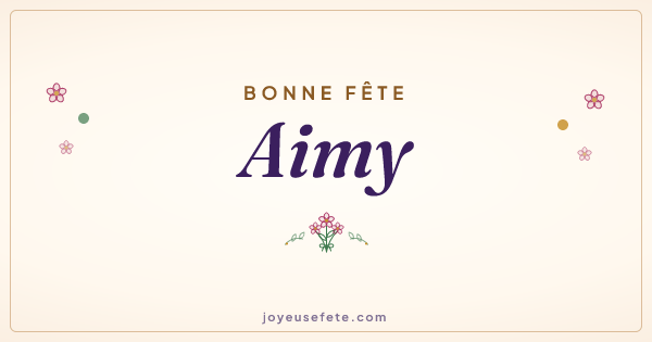 Image « Bonne fête Aimy » au format large