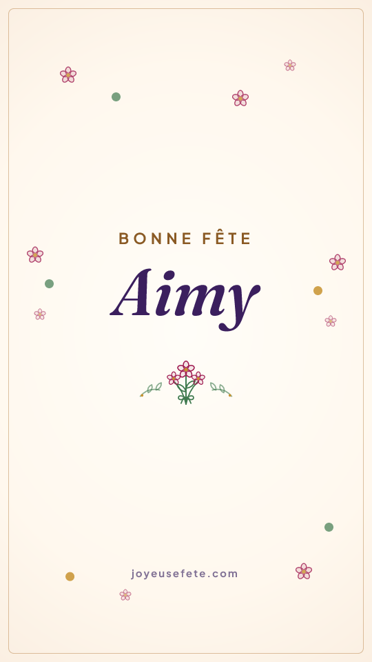 Image « Bonne fête Aimy » au format story