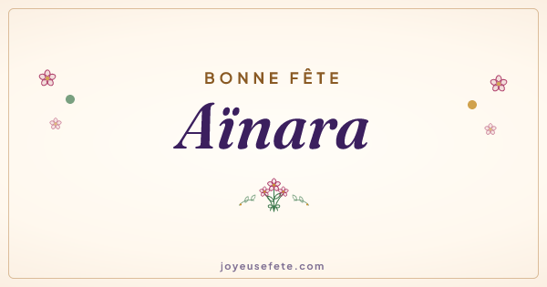Image « Bonne fête Aïnara » au format large