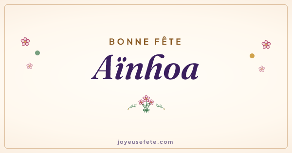 Image « Bonne fête Aïnhoa » au format large