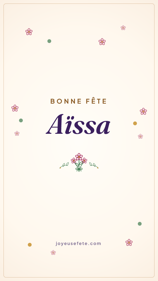 Image « Bonne fête Aïssa » au format story
