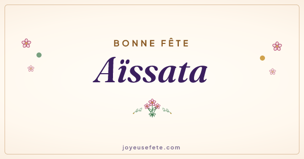 Image « Bonne fête Aïssata » au format large