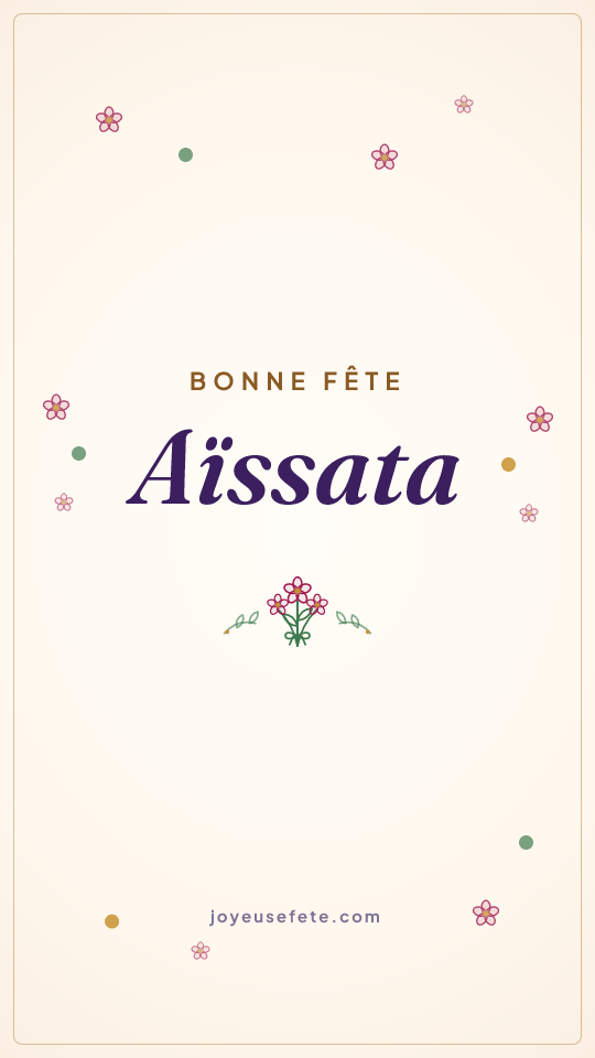 Image « Bonne fête Aïssata » au format story