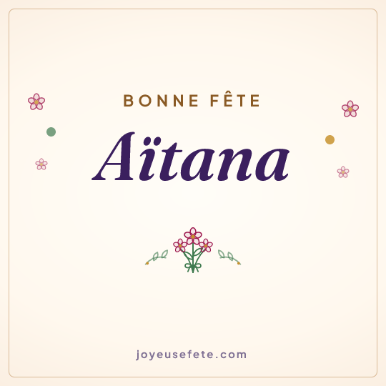 Image carrée « Bonne fête Aïtana » pour WhatsApp