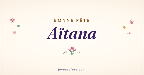 Image « Bonne fête Aïtana » au format large