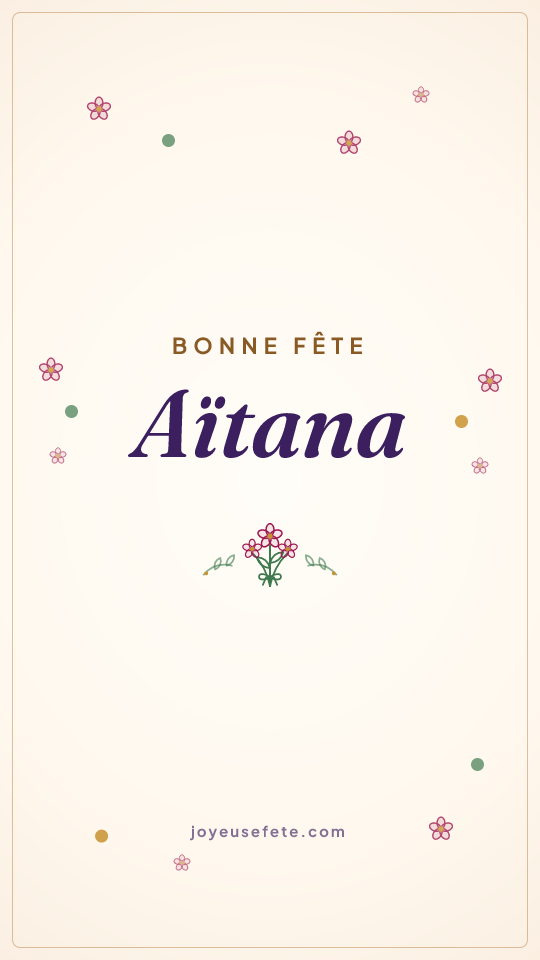 Image « Bonne fête Aïtana » au format story