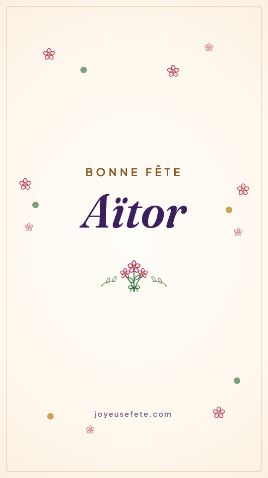 Image « Bonne fête Aïtor » au format story