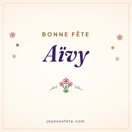 Image carrée « Bonne fête Aïvy » pour WhatsApp