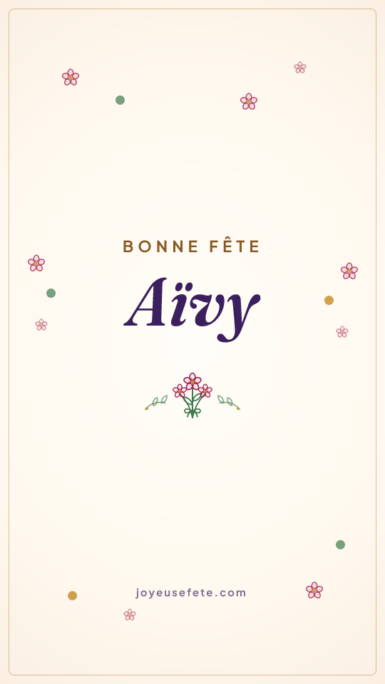 Image « Bonne fête Aïvy » au format story