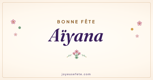 Image « Bonne fête Aïyana » au format large