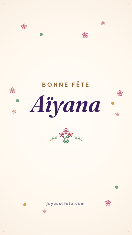 Image « Bonne fête Aïyana » au format story