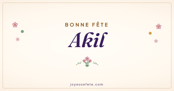 Image « Bonne fête Akil » au format large