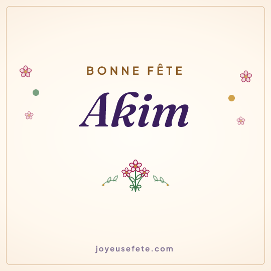 Image carrée « Bonne fête Akim » pour WhatsApp