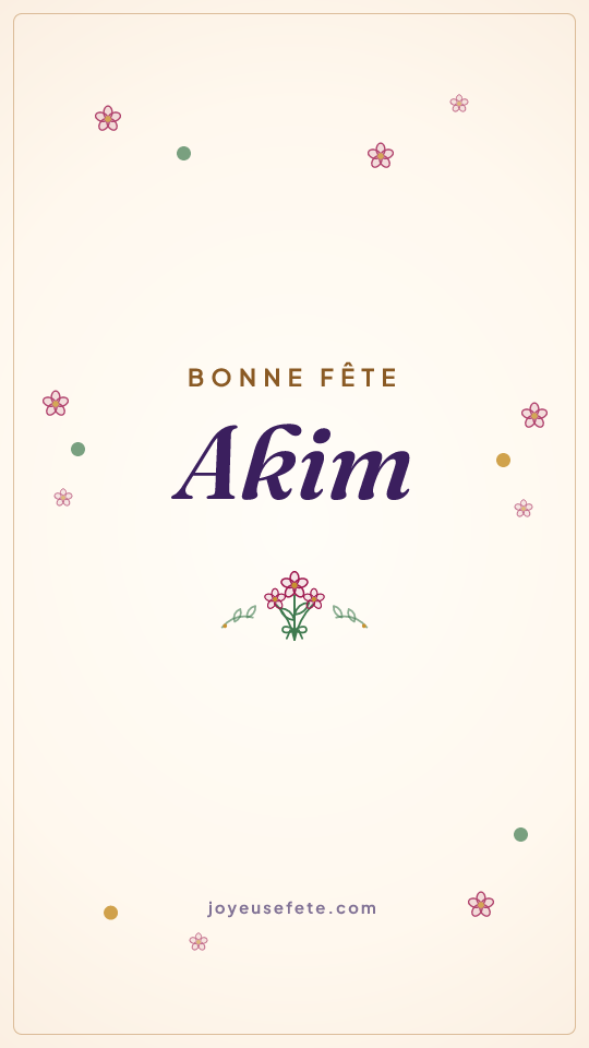 Image « Bonne fête Akim » au format story