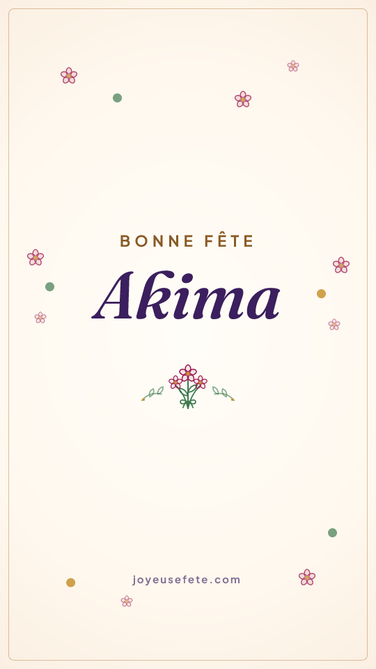 Image « Bonne fête Akima » au format story