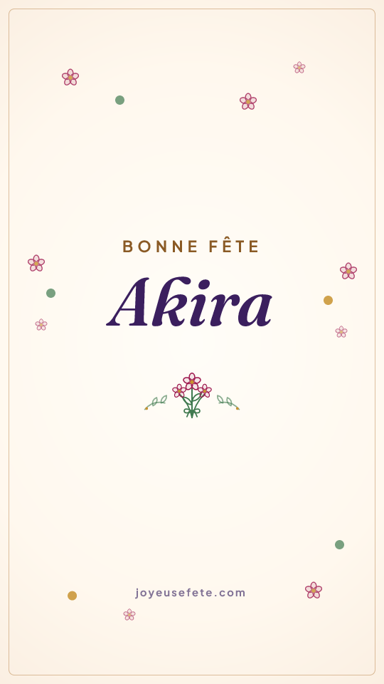 Image « Bonne fête Akira » au format story