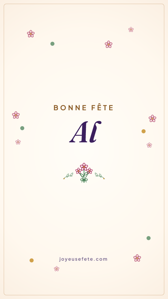 Image « Bonne fête Al » au format story
