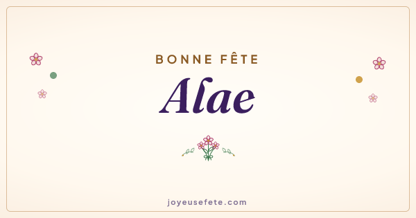 Image « Bonne fête Alae » au format large