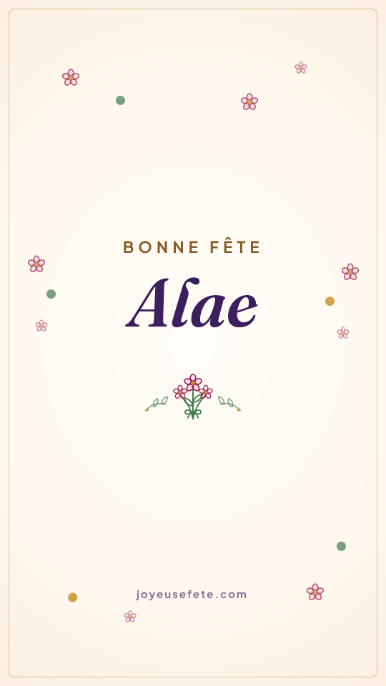 Image « Bonne fête Alae » au format story