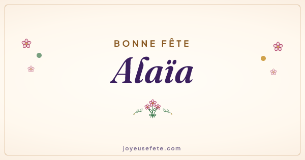Image « Bonne fête Alaïa » au format large