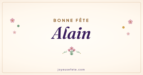 Image « Bonne fête Alain » au format large