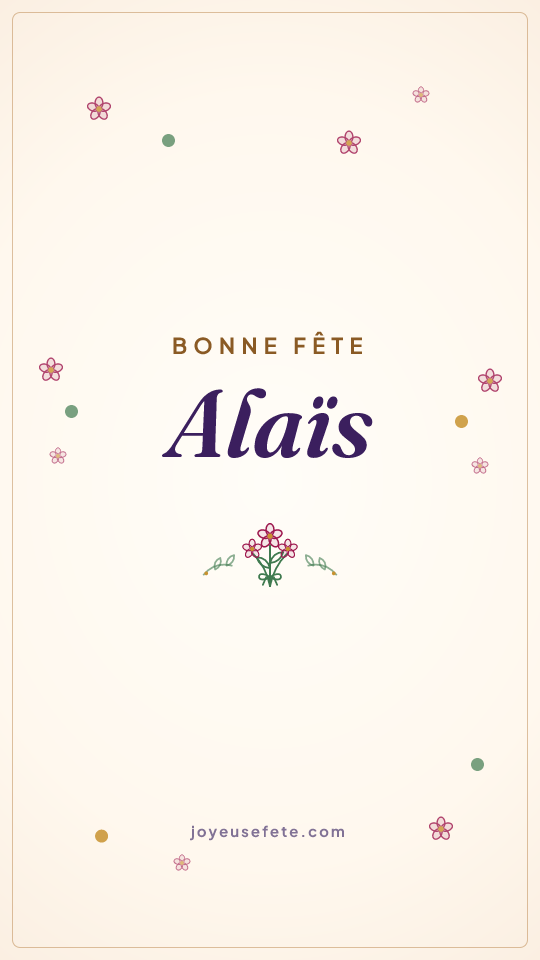 Image « Bonne fête Alaïs » au format story