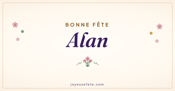 Image « Bonne fête Alan » au format large