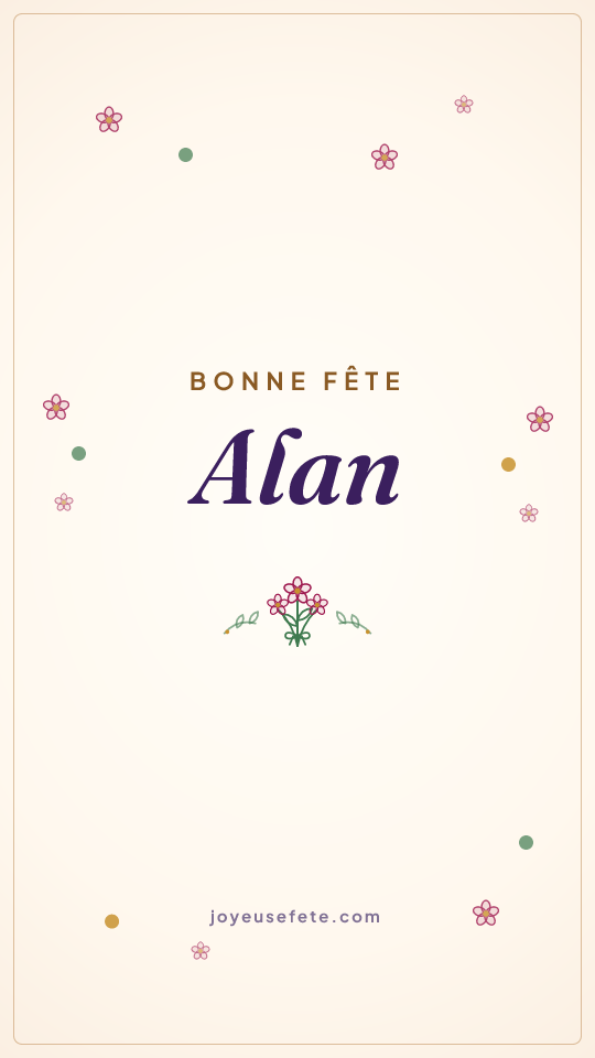 Image « Bonne fête Alan » au format story