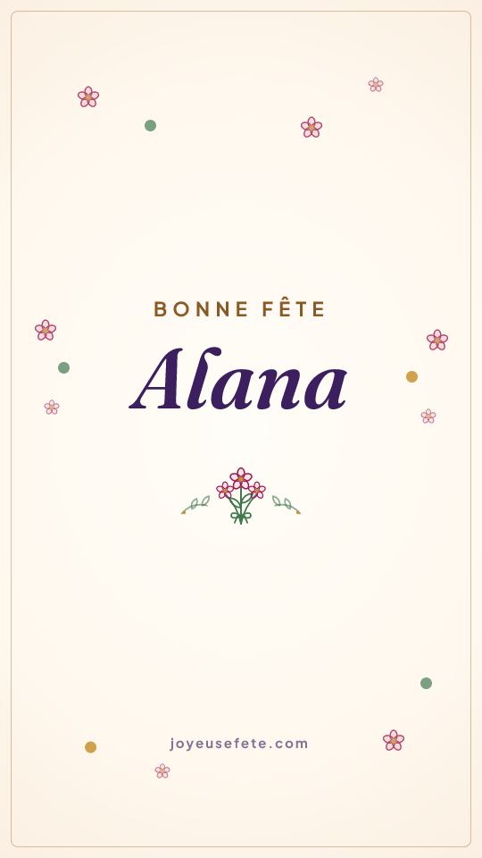 Image « Bonne fête Alana » au format story