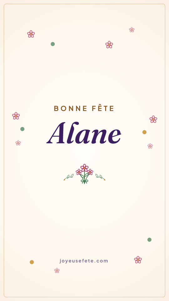 Image « Bonne fête Alane » au format story