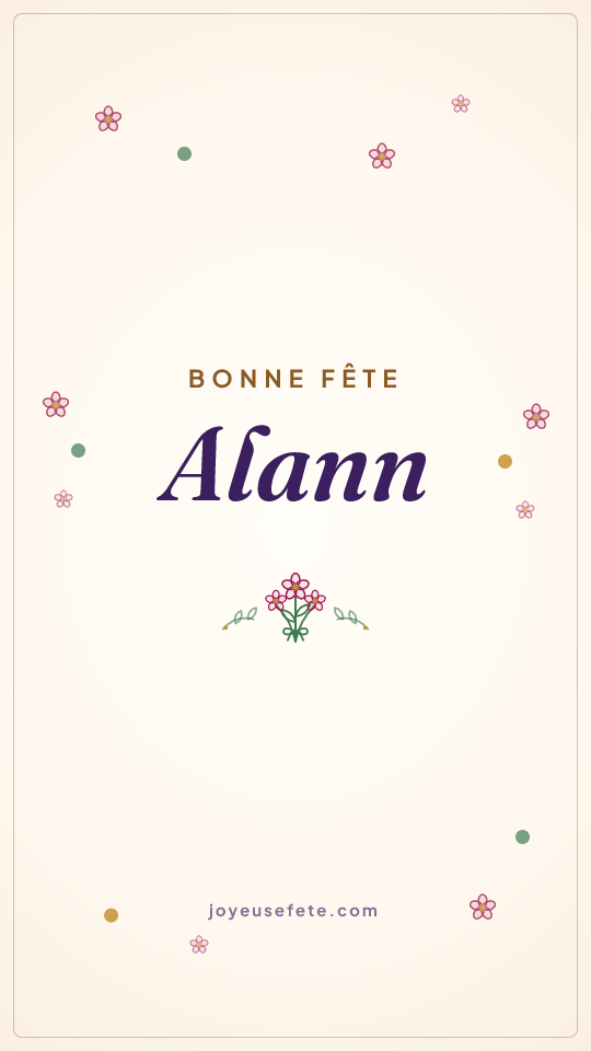 Image « Bonne fête Alann » au format story