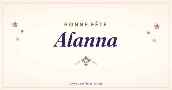 Image « Bonne fête Alanna » au format large