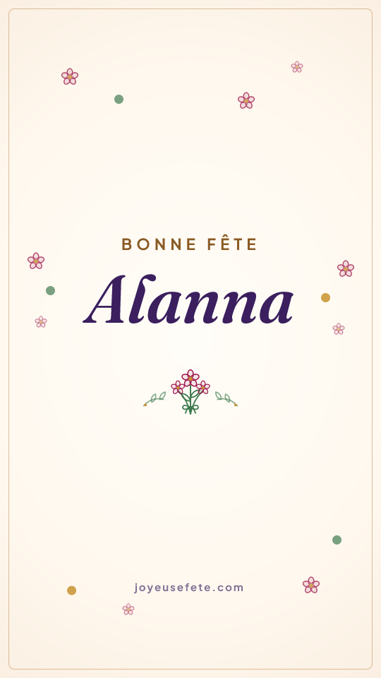 Image « Bonne fête Alanna » au format story