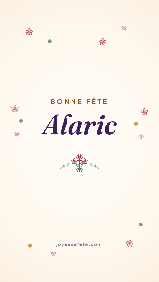 Image « Bonne fête Alaric » au format story